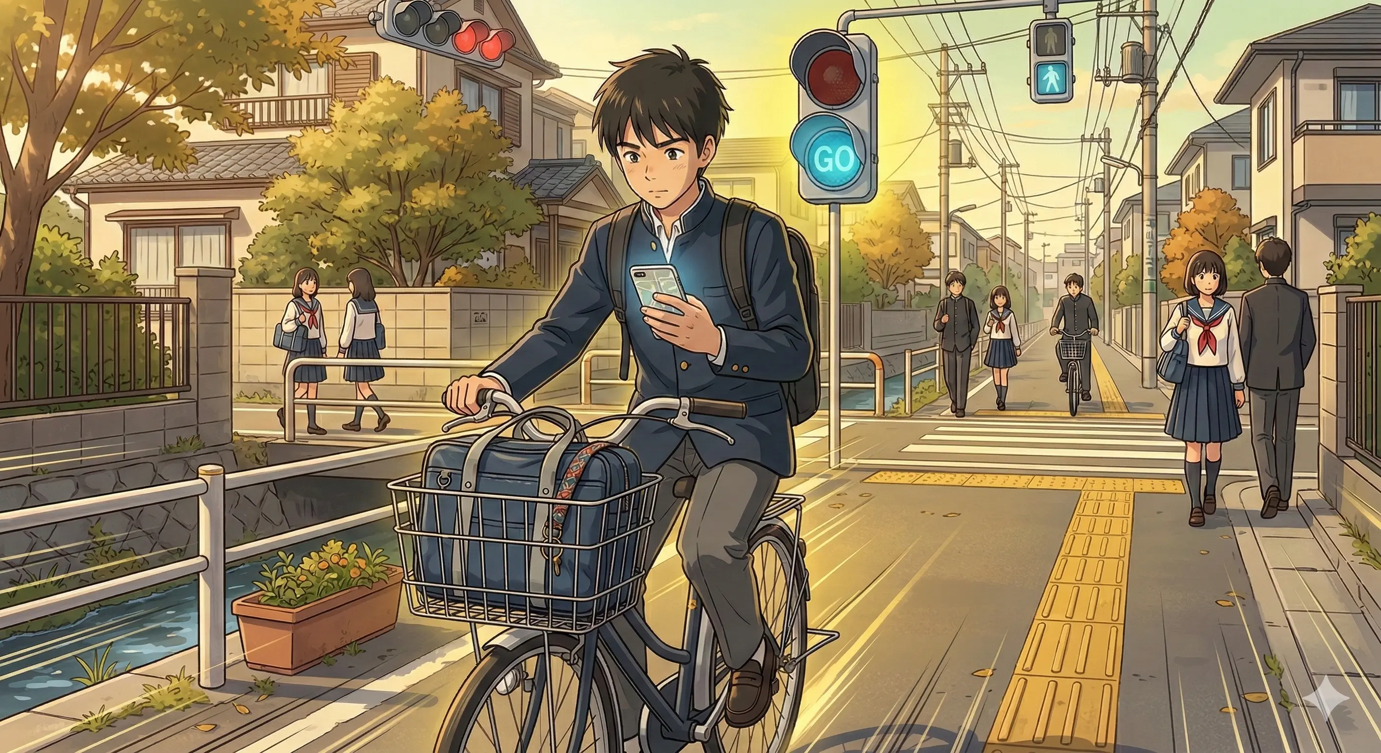 赤信号で停車中のスマホ操作、青になっても持ったまま発進はNG