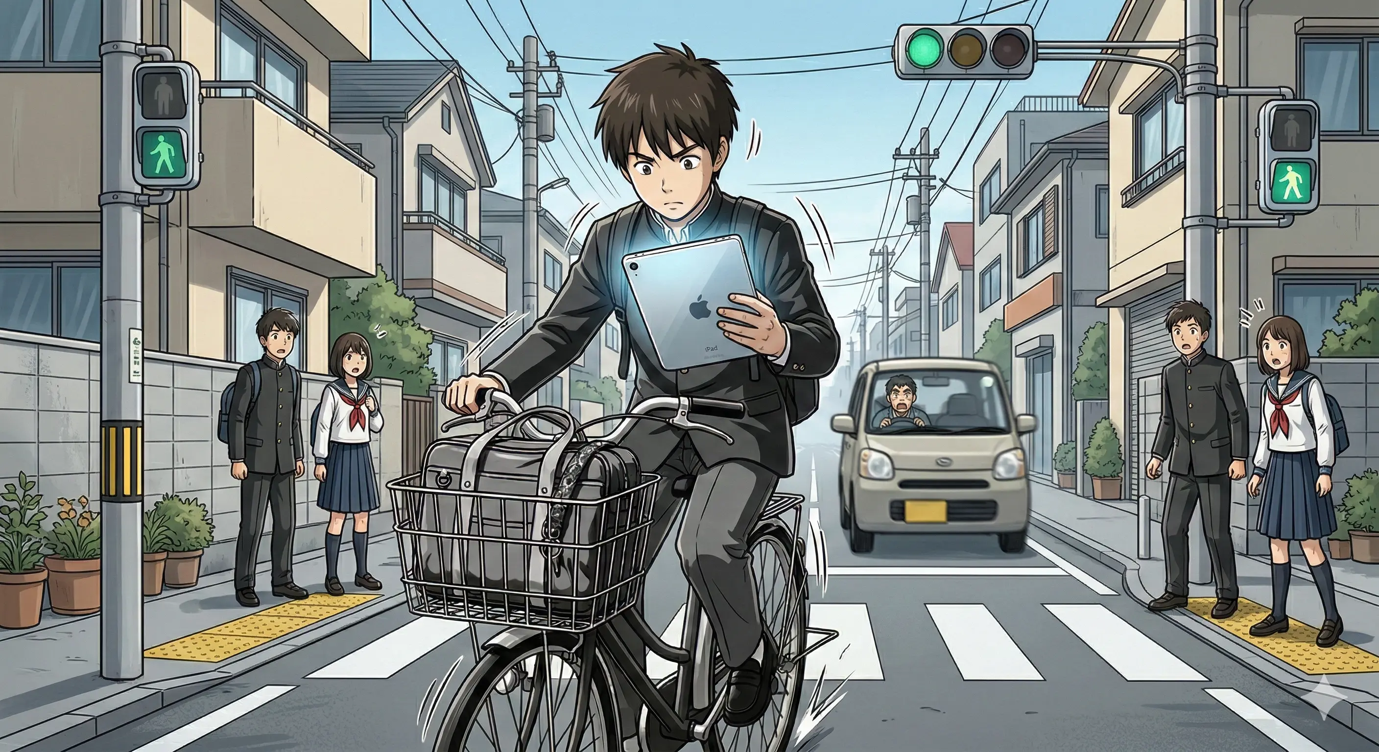 タブレットでも違反！スマホ以外の端末も「ながら運転」の対象