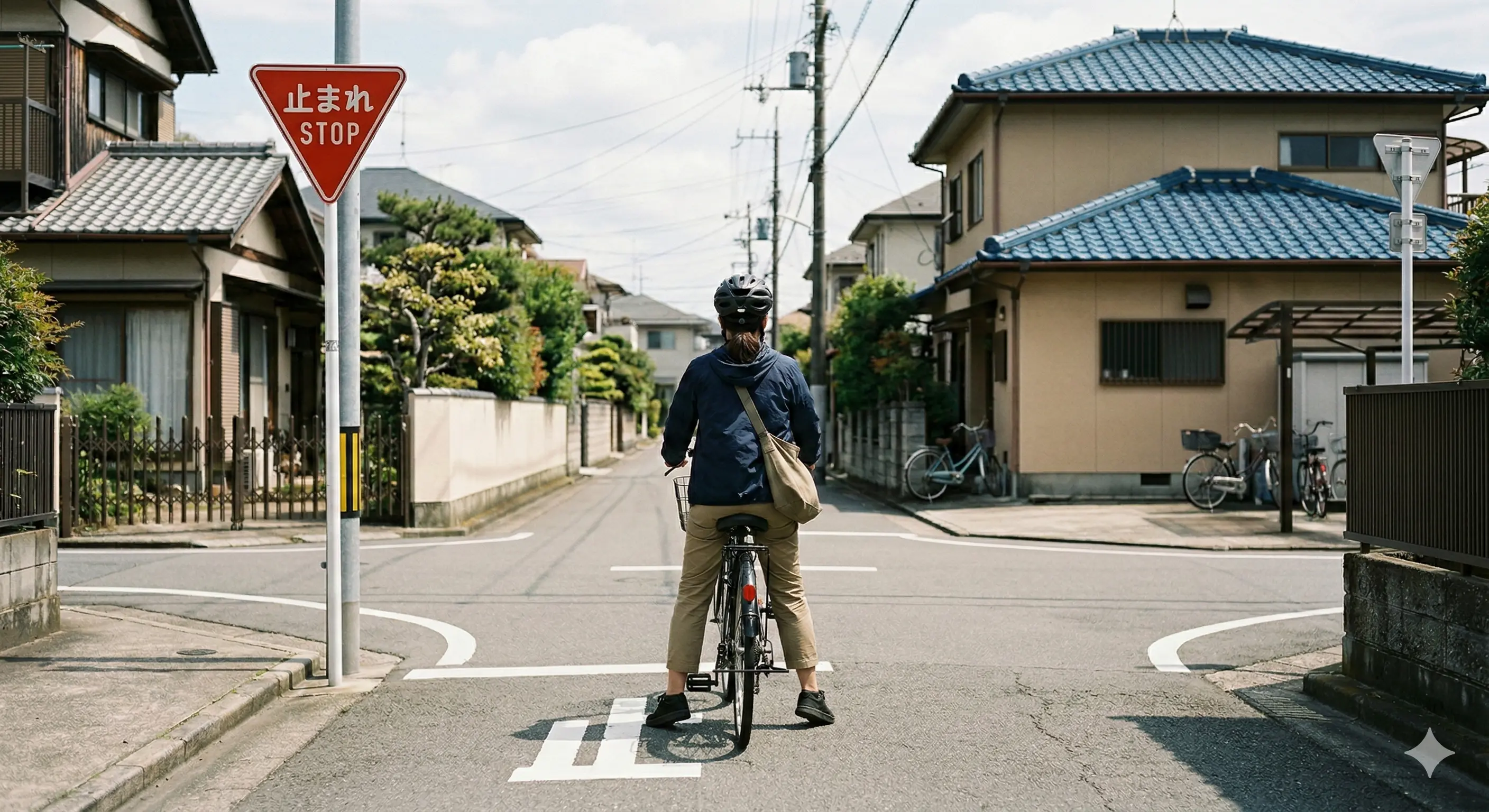 「止まれ」の標識がある場所で、自転車はどうする？｜反則金5,000円