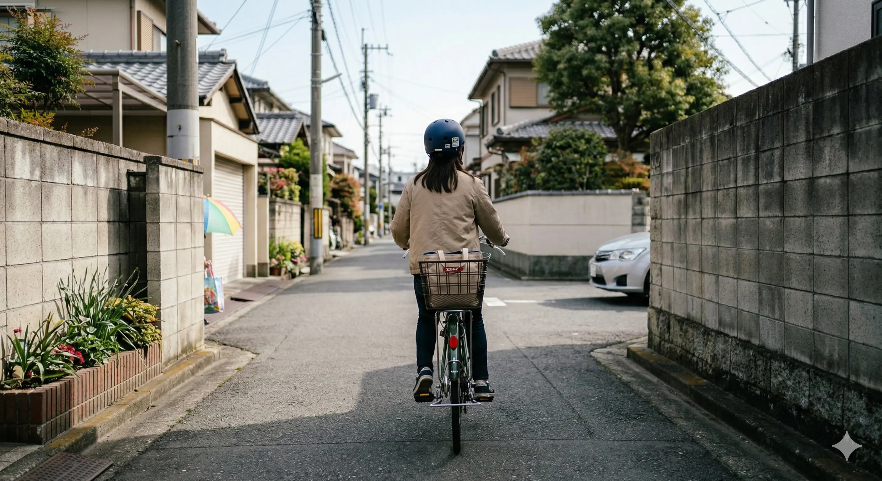 住宅街の見通しの悪い交差点（標識なし）で自転車はどうすべき？｜反則金5,000円