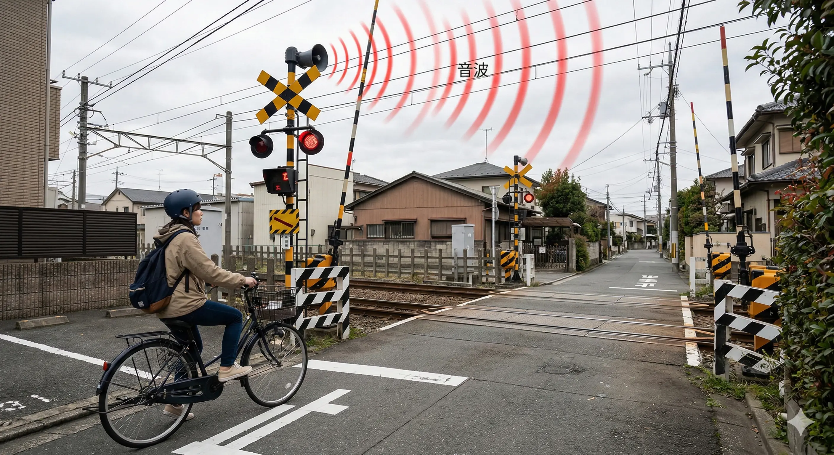 踏切の警報が鳴り始めたとき、自転車で渡ってもいい？｜反則金7,000円