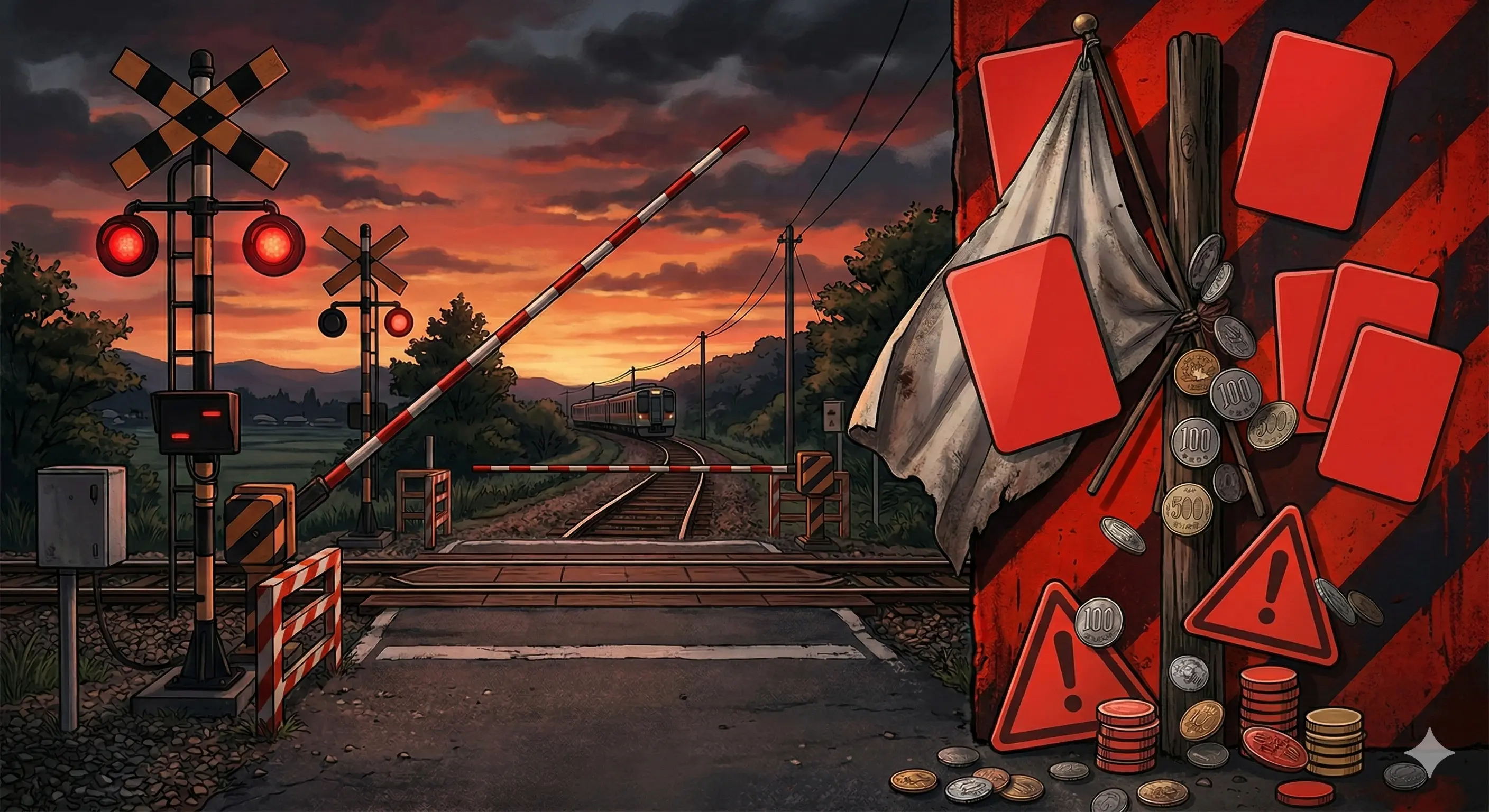 遮断踏切立ち入りの反則金はいくら？｜反則金7,000円