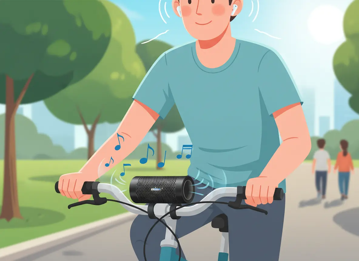 自転車に乗るとき、スピーカーで音楽を鳴らすのは？｜反則金5,000円