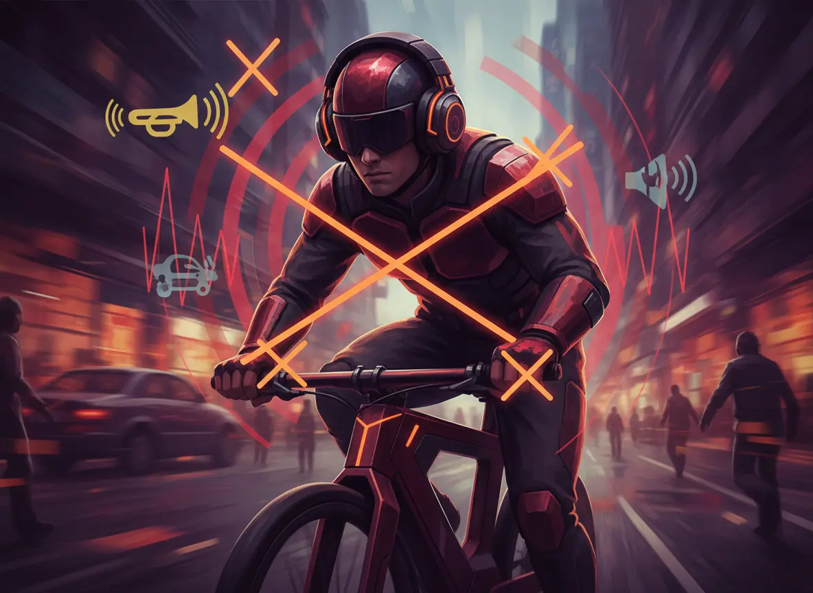 ノイズキャンセリングイヤホンで自転車に乗るのは？｜反則金5,000円