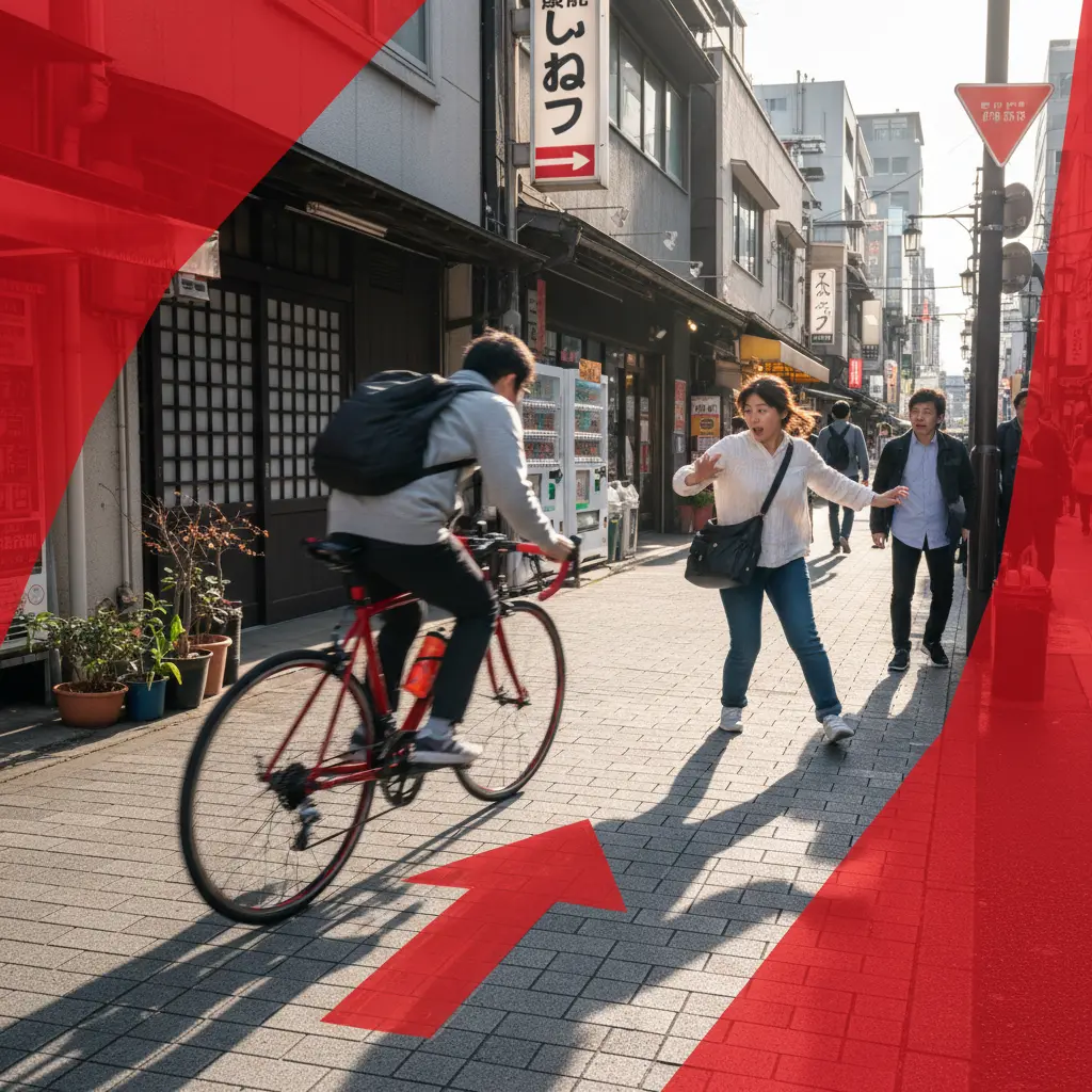 歩道通行違反の反則金はいくら？｜反則金6,000円