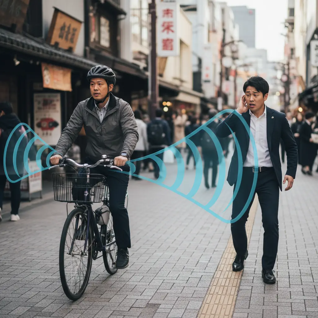 歩道で歩いている人のそばをベルを鳴らして通るのは？｜反則金6,000円