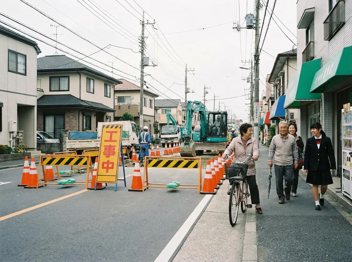 車道が工事中で通れない場合、自転車は歩道を通行できる？｜反則金6,000円