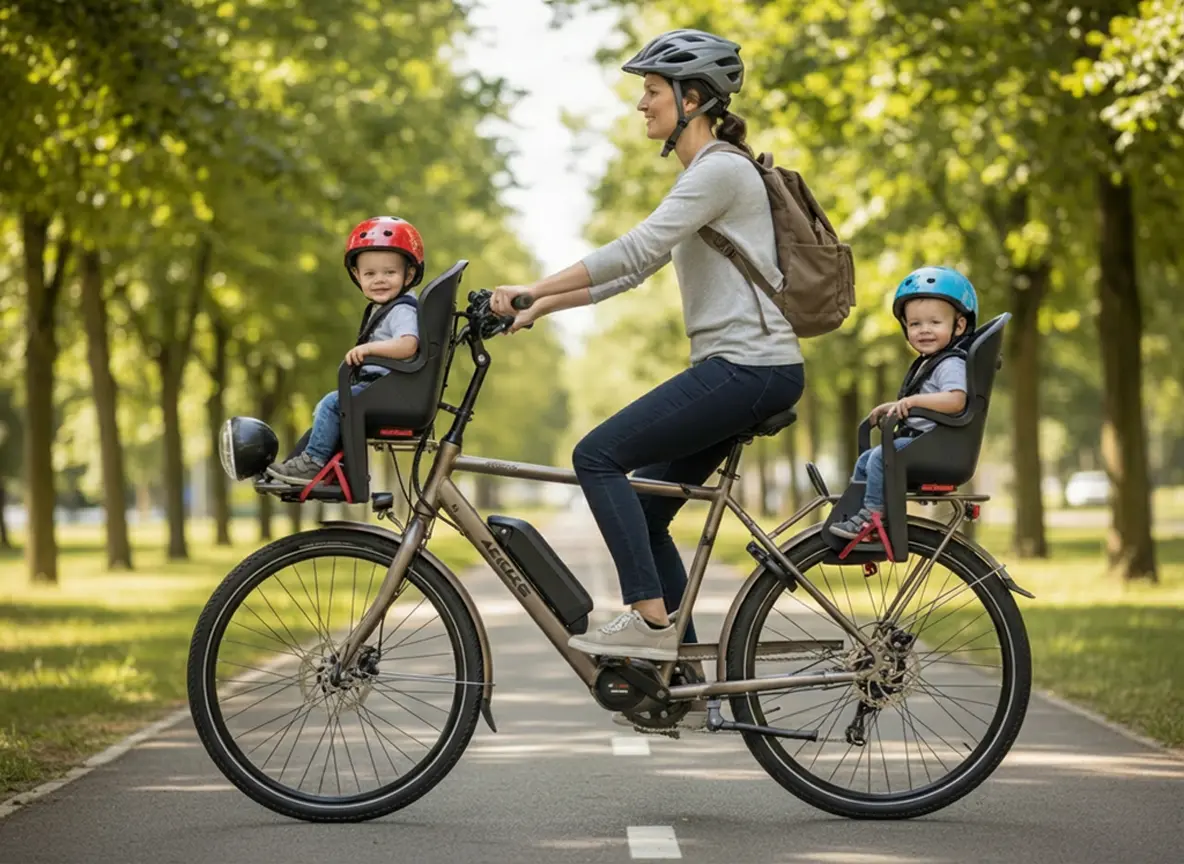 電動アシスト自転車で子どもを2人乗せるのは？｜反則金3,000円