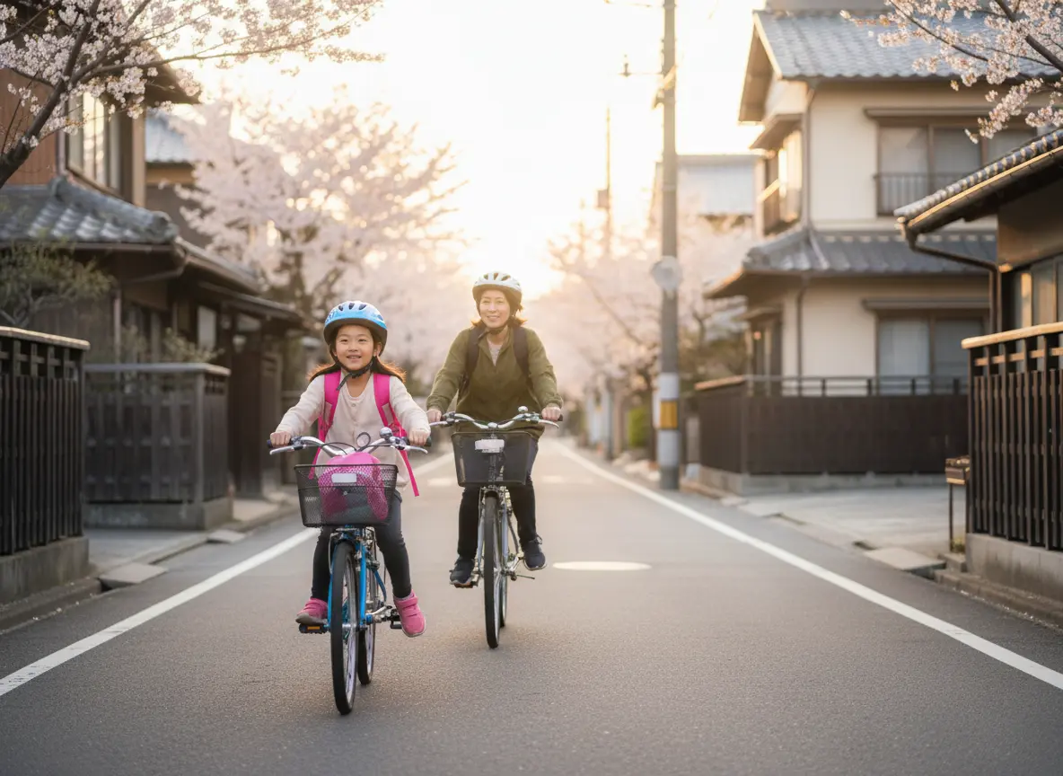 子どもと一緒に走るとき、安全のために並んで走りたい。これは？｜反則金3,000円