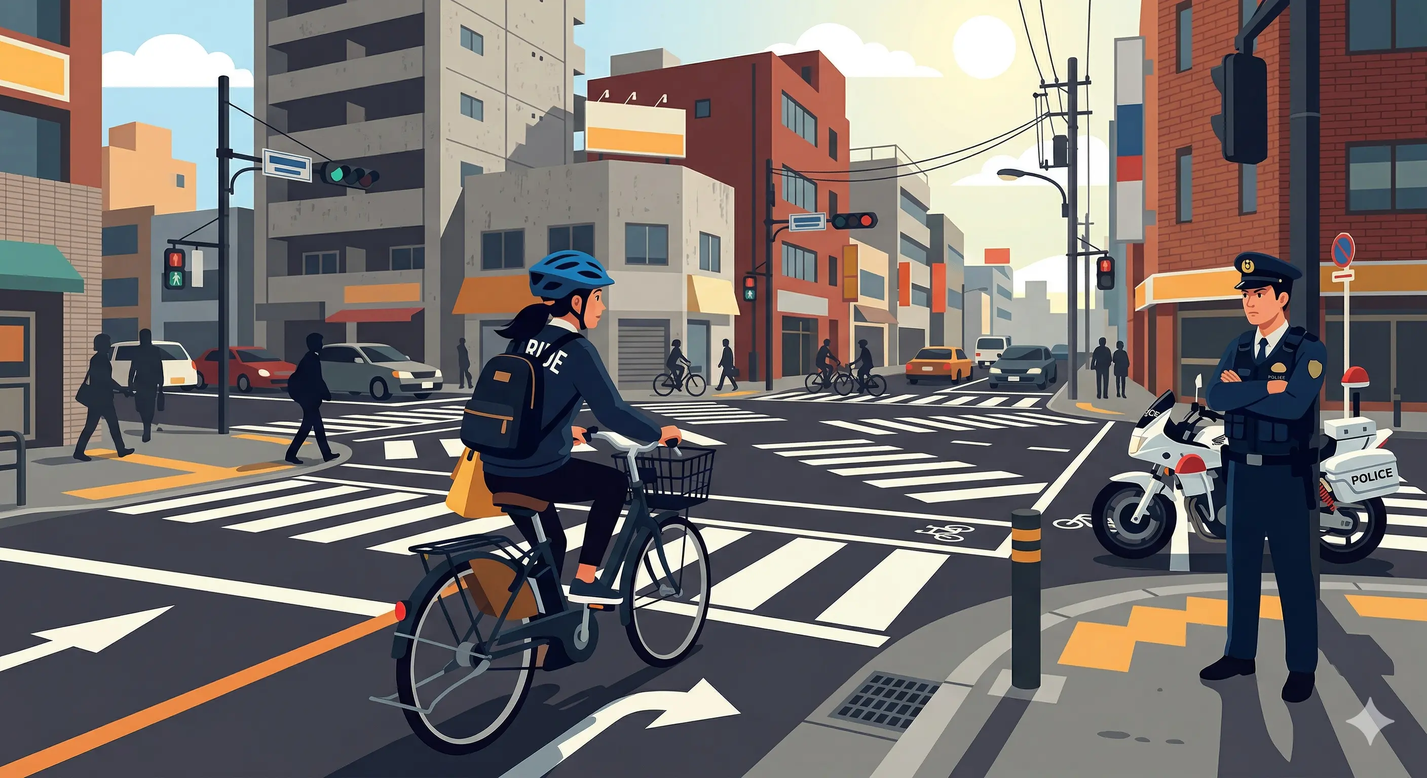 自転車の手信号が義務になる場面は？右折・左折時の合図義務を解説